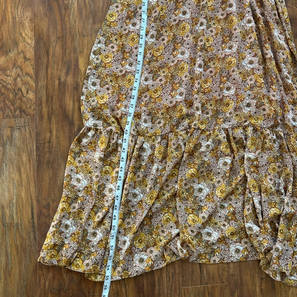 Long sleeve  Floral Print  Maxi Dress women’s size X-Large - Picture 6 of 9